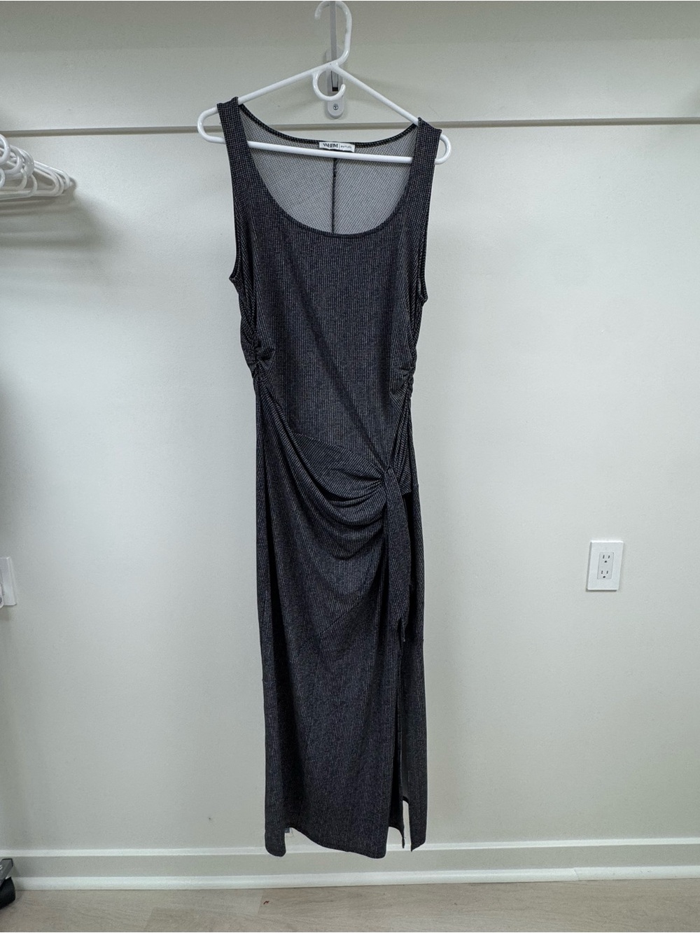 White House Black Market Charcoal Sleeveless Maxi Dress